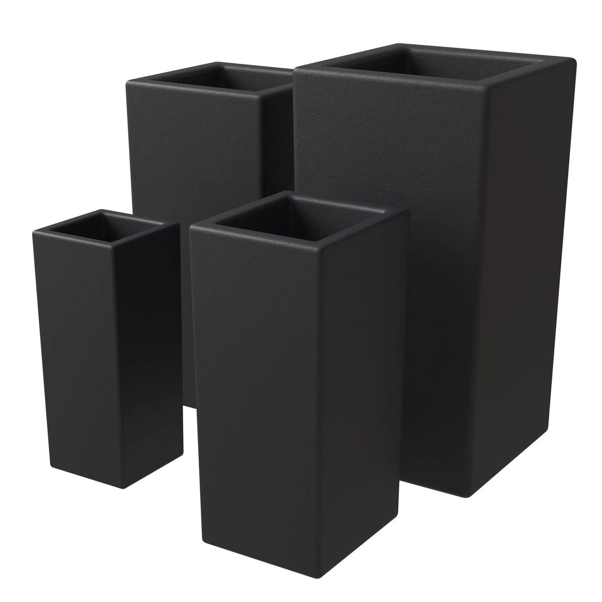 Terra Fiberstone and MGO Clay Planter, Mid-Century Modern Tall Square Planter Pot for Indoor and Outdoor - Elax Furniture