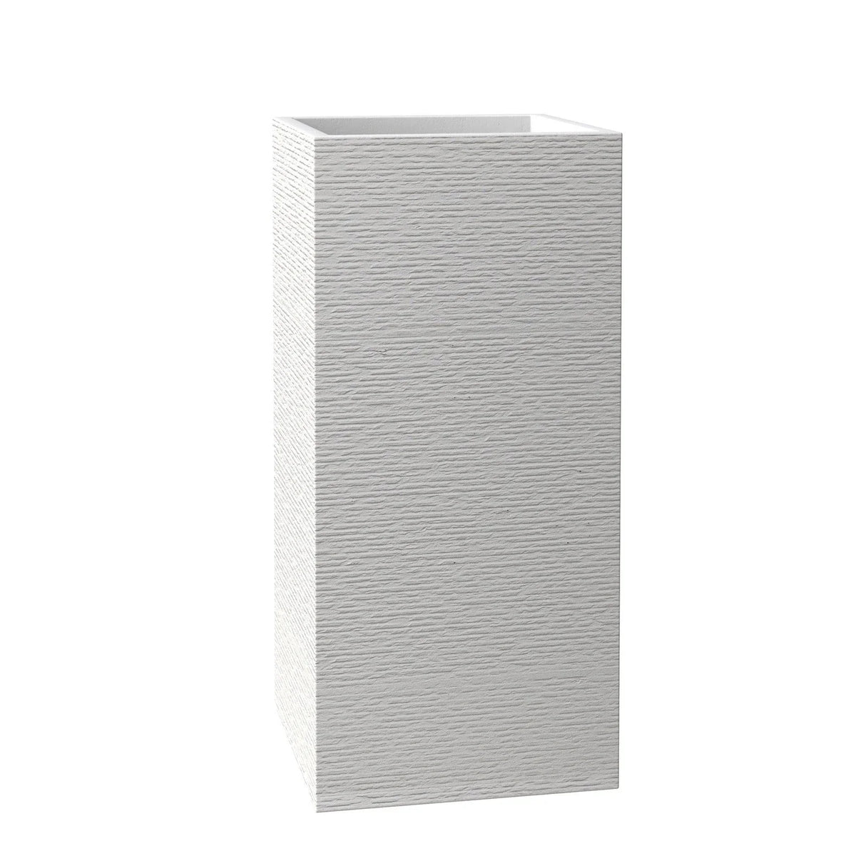 Basalt Fiberstone and MgO Clay Modern Tall Square Planter Pot for Indoor and Outdoor - Elax Furniture
