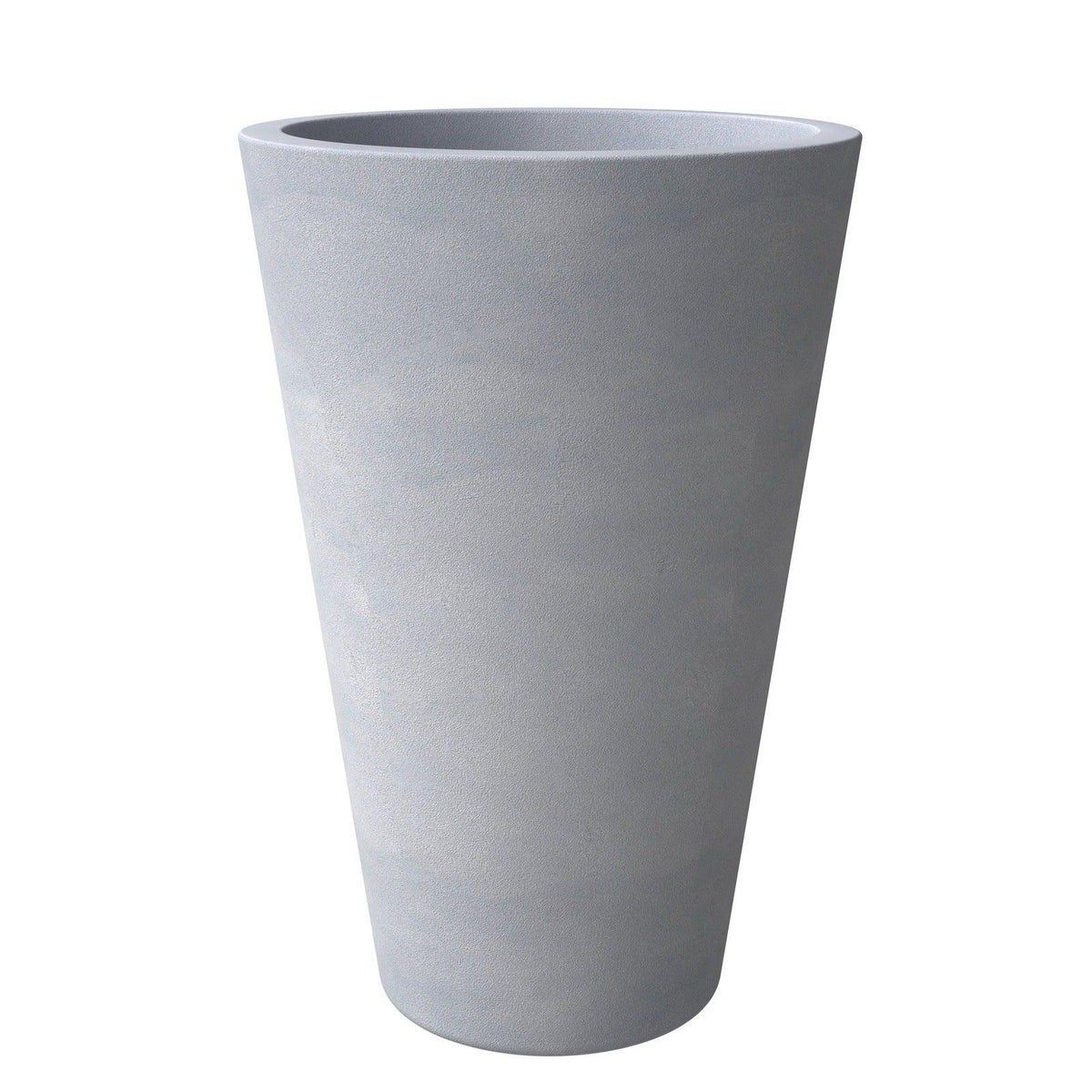 Pebble Modern Fiberstone and MGO Clay Tapered Round Planter for Indoor and Outdoor - Elax Furniture