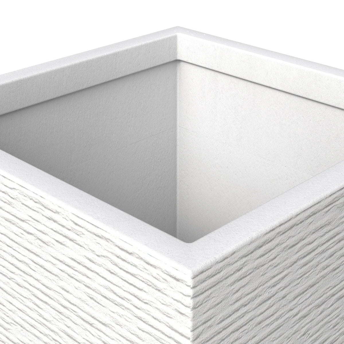 Basalt Fiberstone and MgO Clay Modern Tall Square Planter Pot for Indoor and Outdoor - Elax Furniture