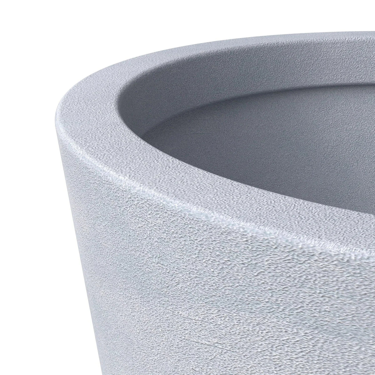 Pebble Modern Fiberstone and MGO Clay Tapered Round Planter for Indoor and Outdoor - Elax Furniture