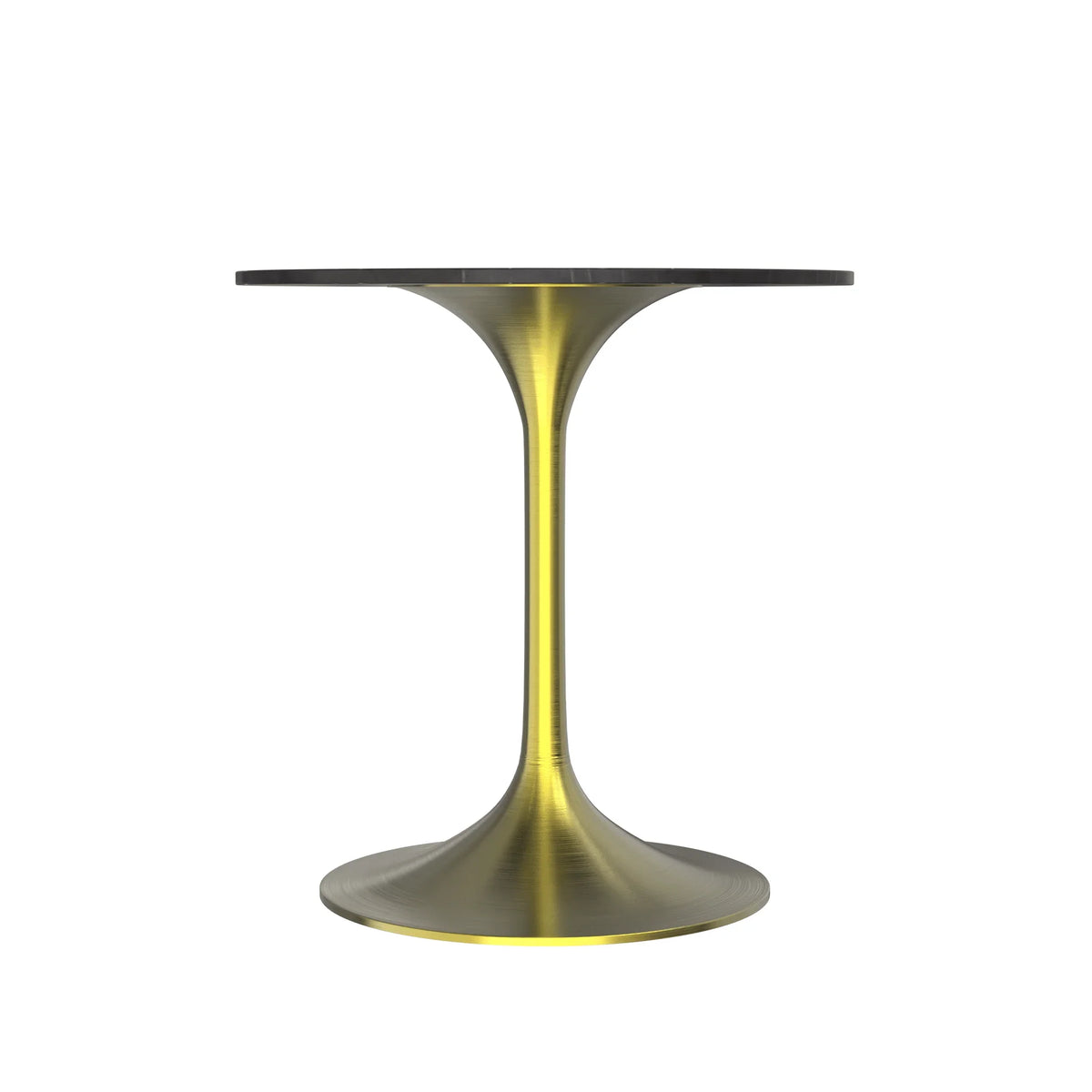 Verve Round Dining Table with MDF/Sintered Stone/Resin Tabletop in Gold Stainless Steel Pedestal Base - Elax Furniture