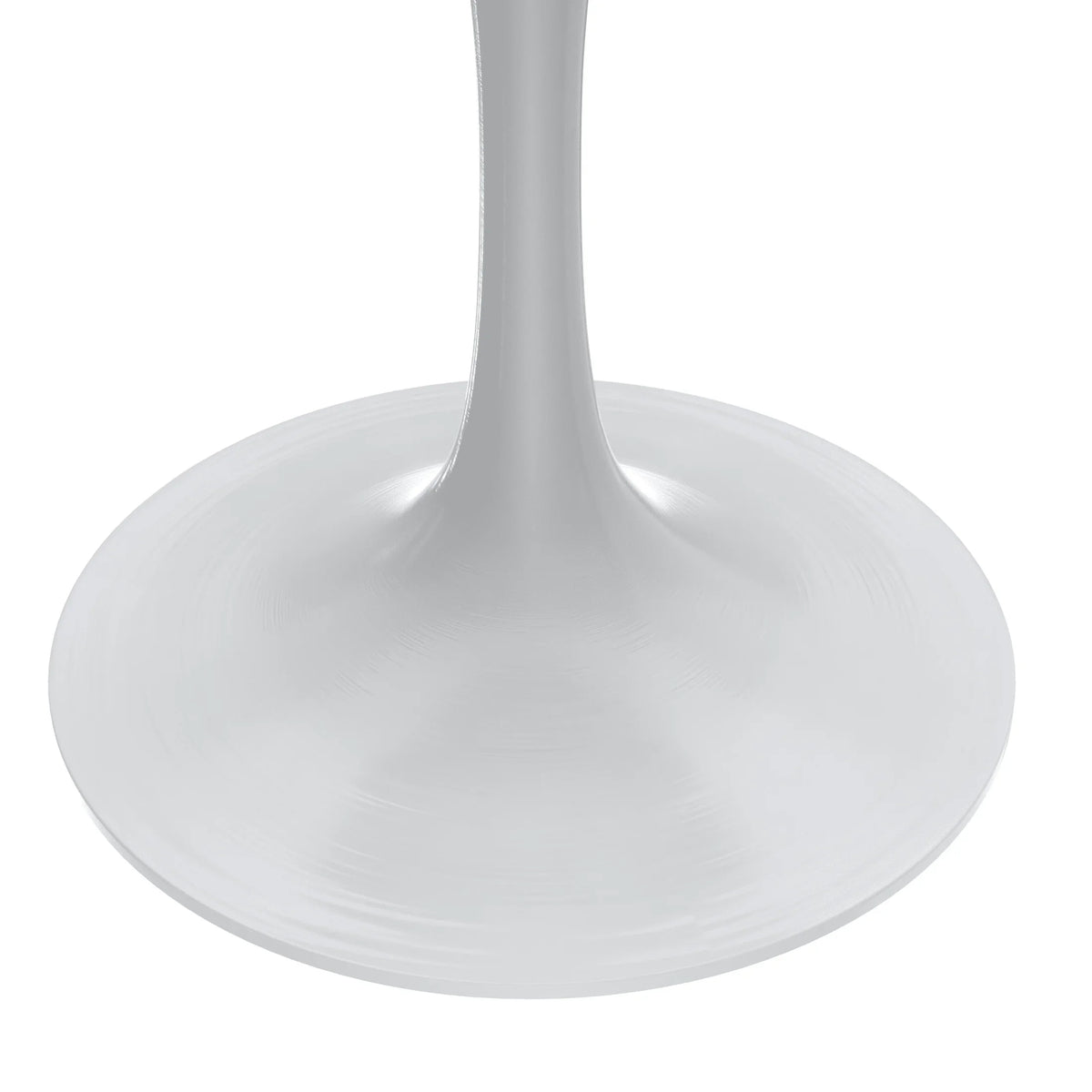 Verve Round Dining Table with MDF/Sintered Stone/Resin Tabletop in White Stainless Steel Pedestal Base - Elax Furniture