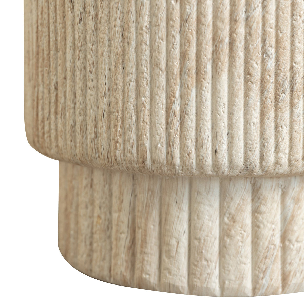 Eden Series Side Table in Fiberstone Round Accent Table for Home, Living Room, Indoor, and Outdoor