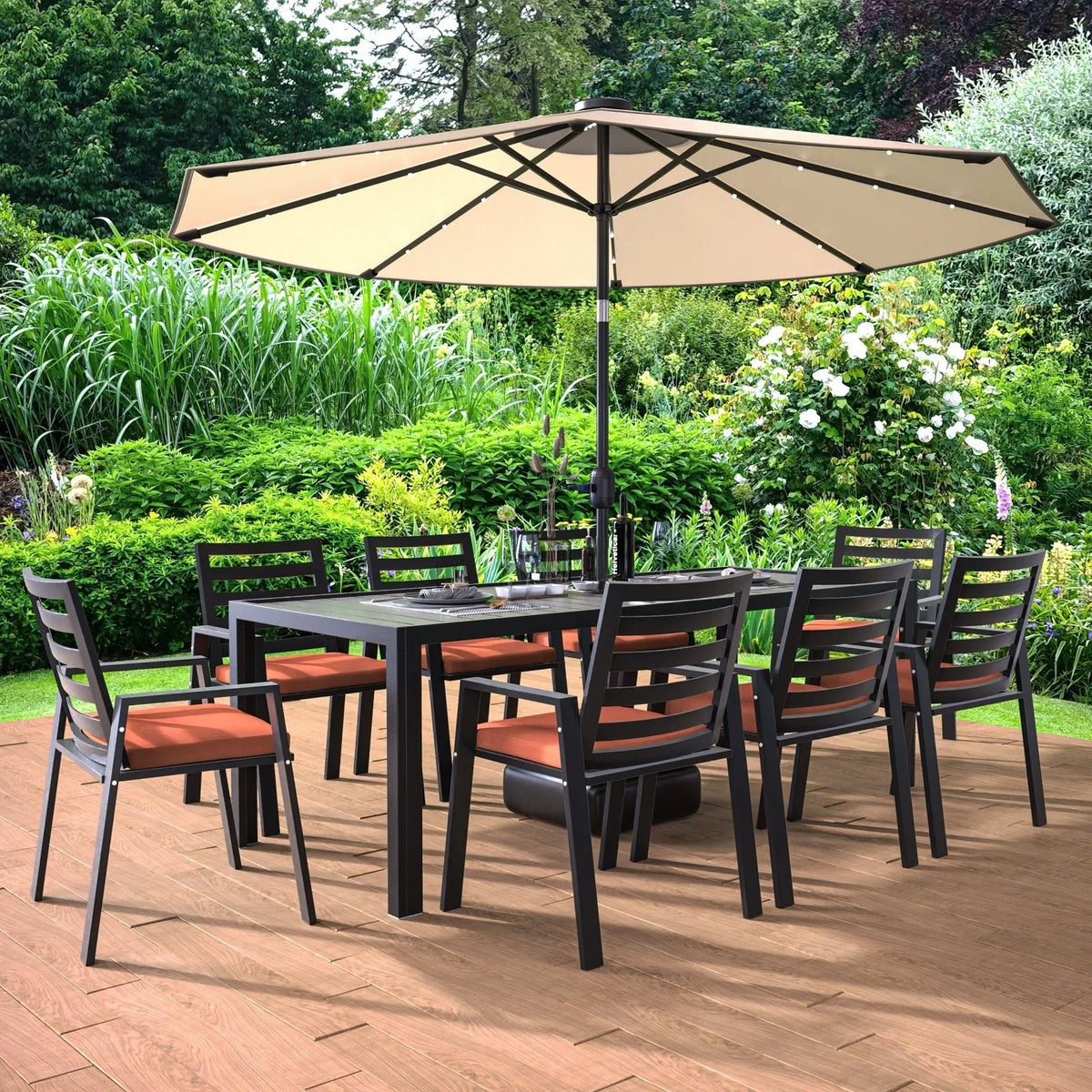 Chelsea Modern Aluminum Patio Dining Armchair with Removable Cushions - Elax Furniture