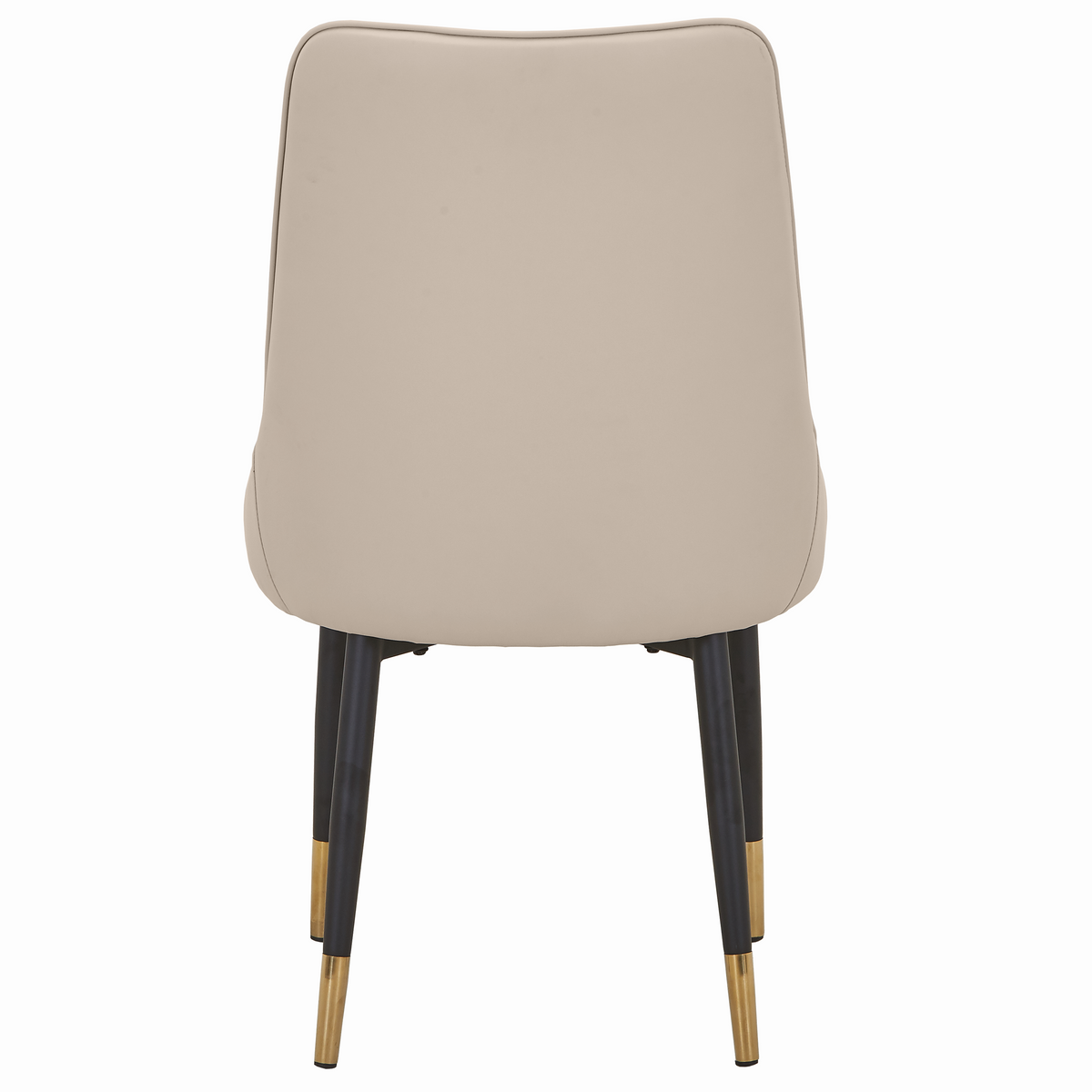 Allure Leather Dining Chairs in Steel Legs with Gold Accent Tips
