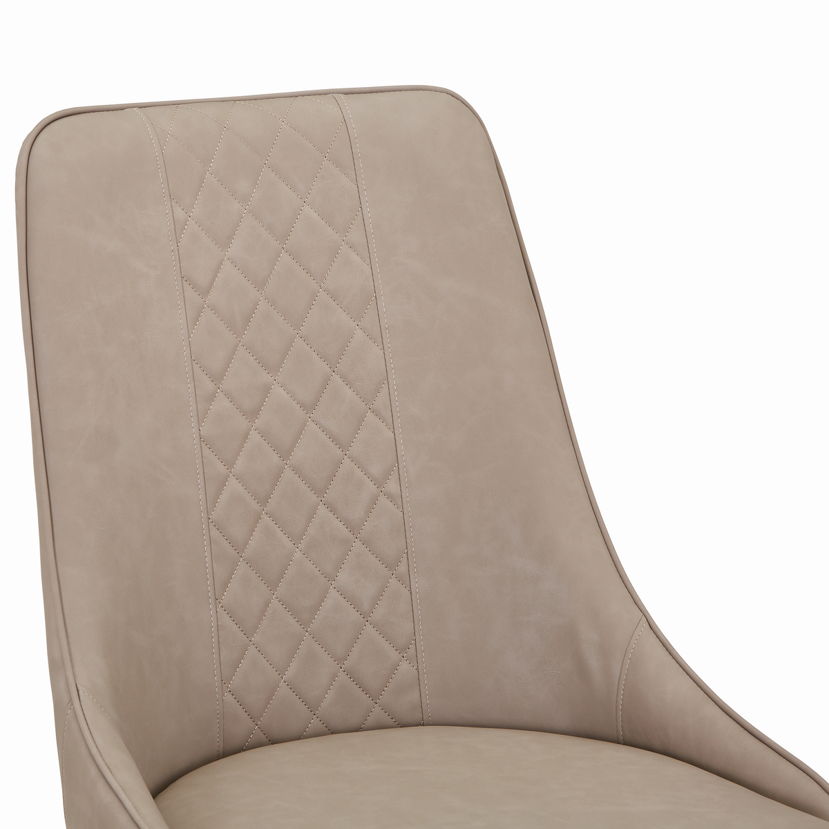 Allure Leather Dining Chairs in Steel Legs with Gold Accent Tips