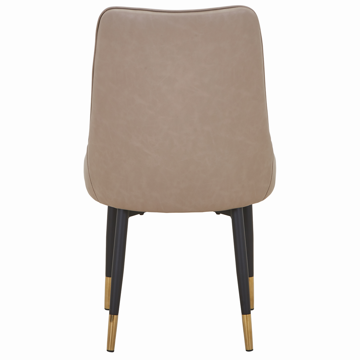 Allure Leather Dining Chairs in Steel Legs with Gold Accent Tips