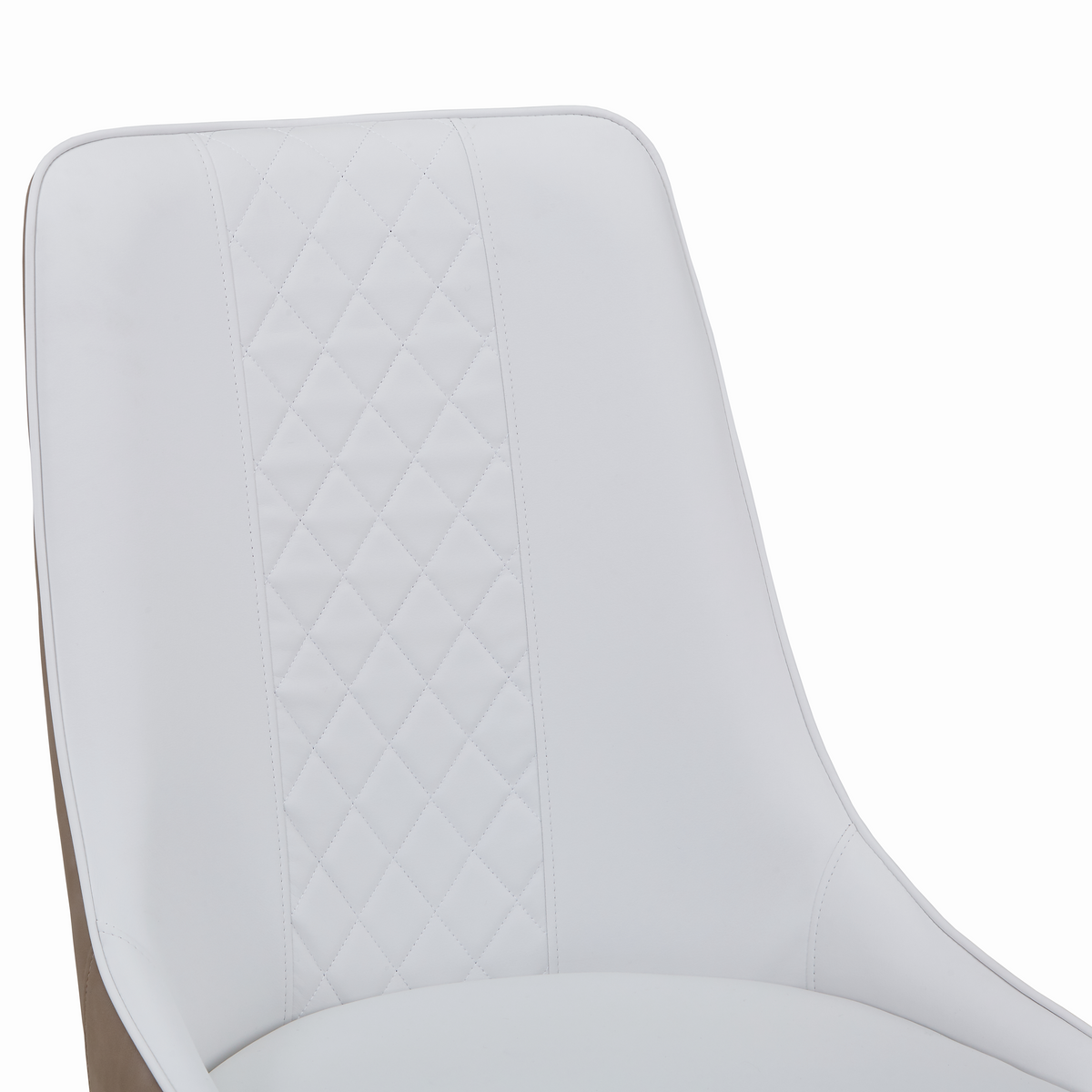 Allure Leather Dining Chairs in Steel Legs with Gold Accent Tips