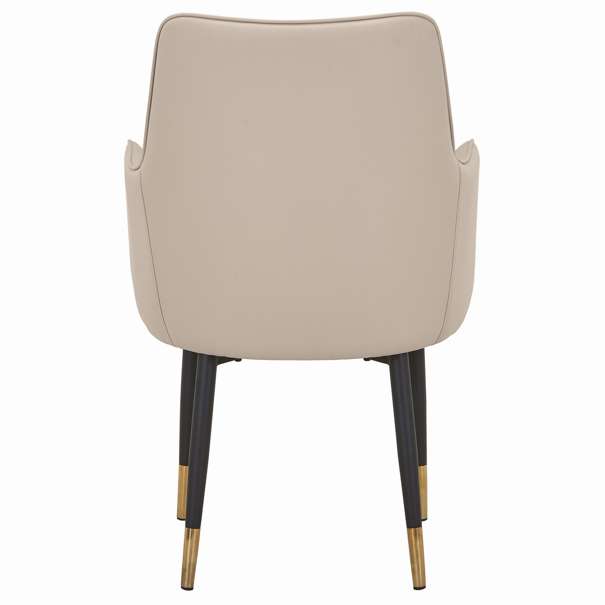 Allure Leather Dining Chairs in Steel Legs with Gold Accent Tips
