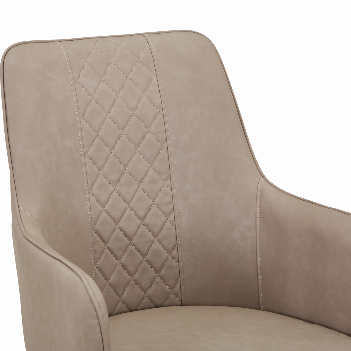 Allure Leather Dining Chairs in Steel Legs with Gold Accent Tips
