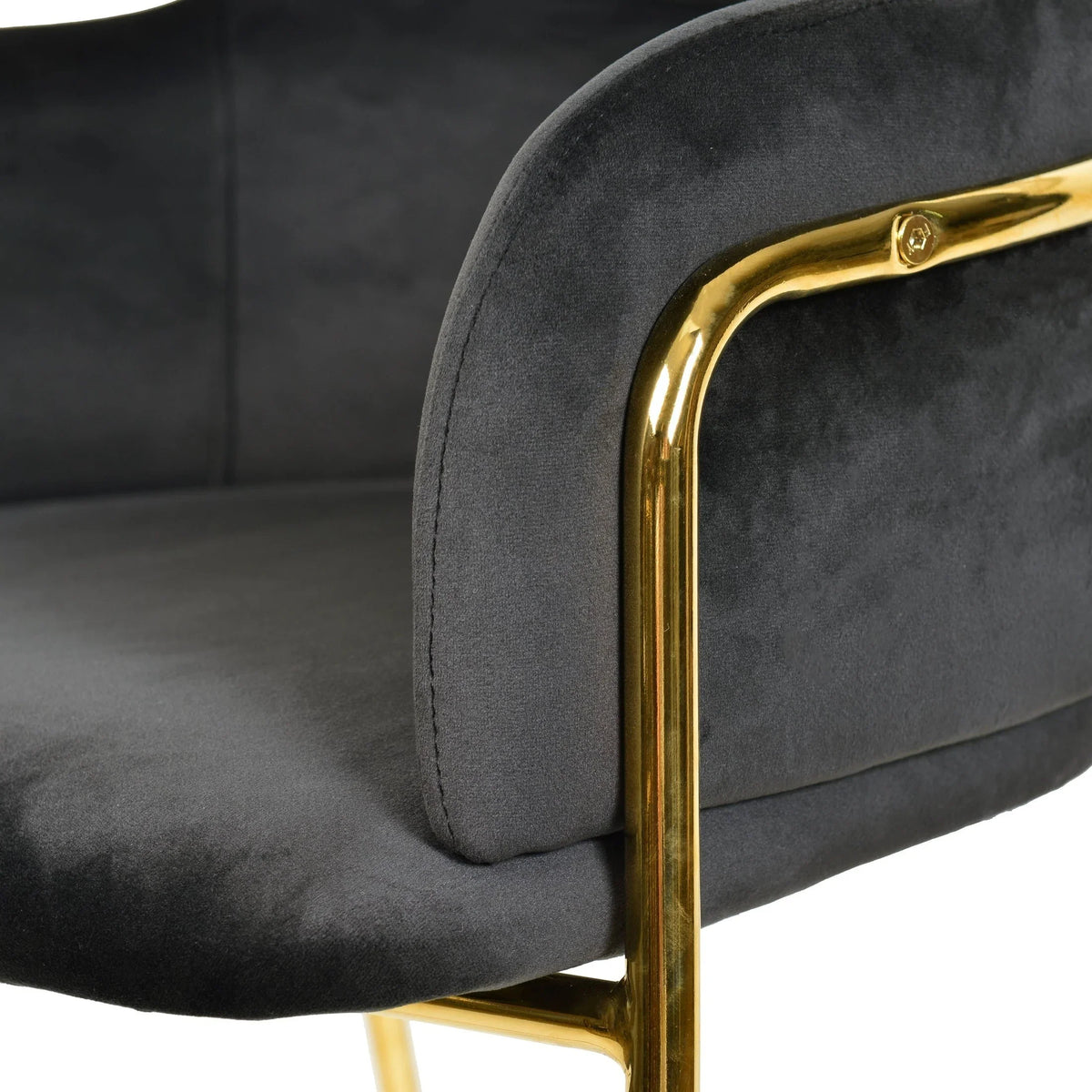 Axis 40" Low-Back Bar Stool Ergonomic Pub Chair with Gold Stainless Steel Base - Elax Furniture