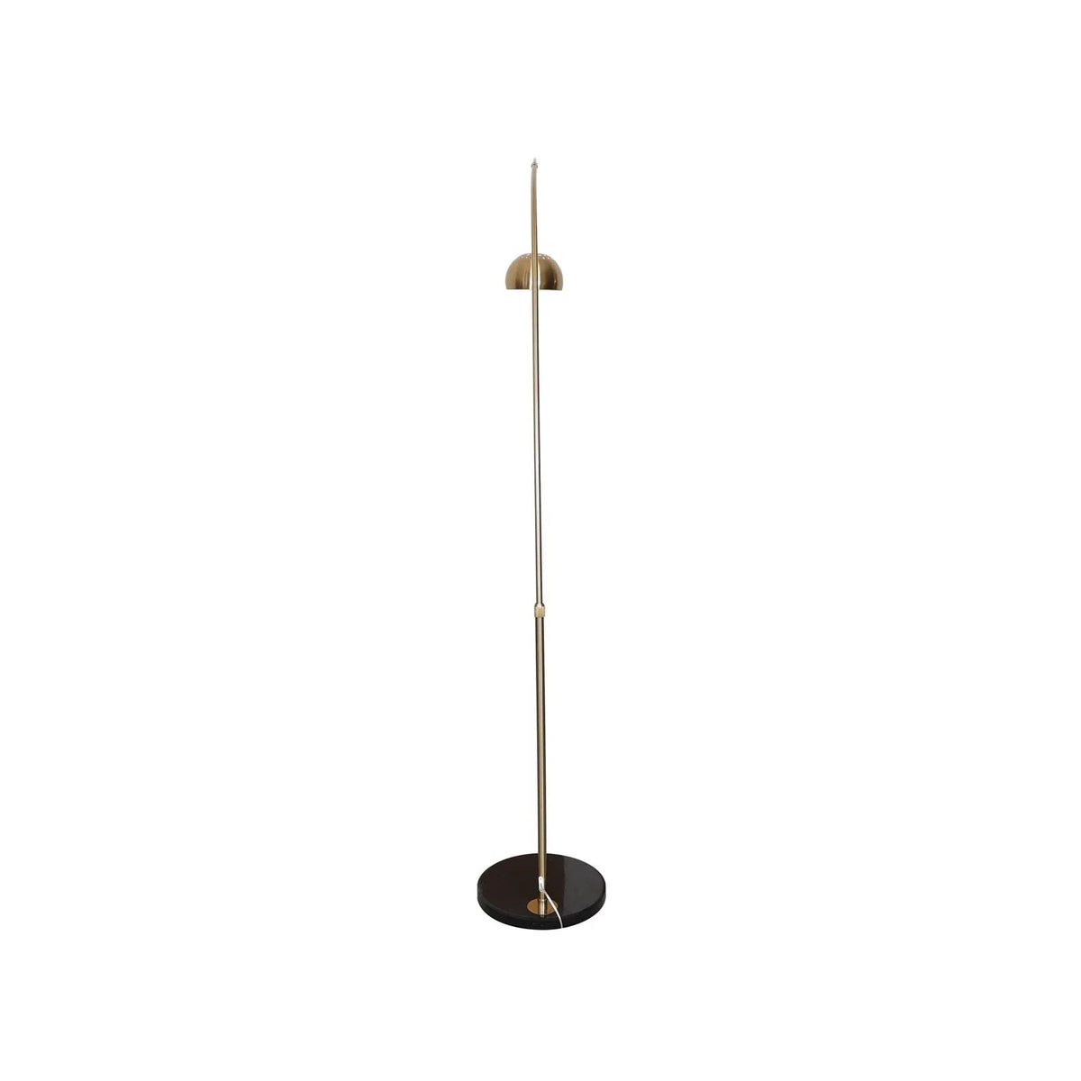 Arco Modern 76" Arched Floor Lamp: Black Marble Base & Metal Dome Shade - Elax Furniture