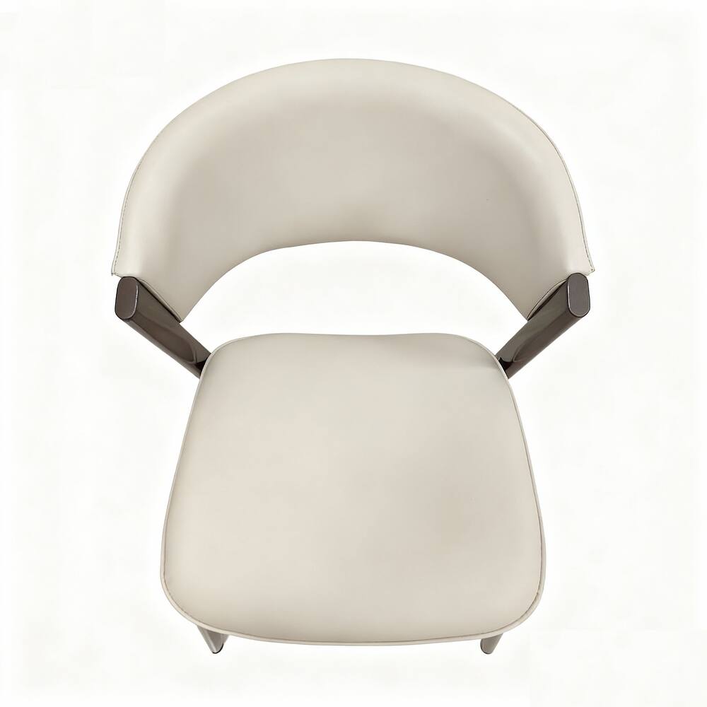 Aspen Dining Chairs in Leather with Graphite Metal Legs
