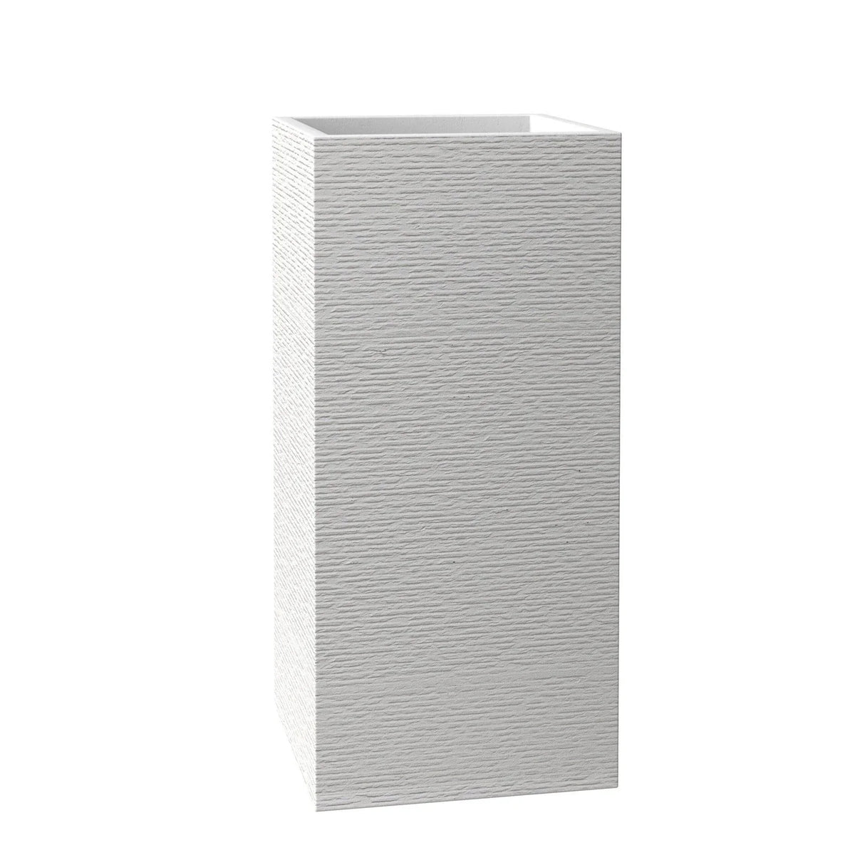 Basalt Fiberstone and MgO Clay Modern Tall Square Planter Pot for Indoor and Outdoor - Elax Furniture