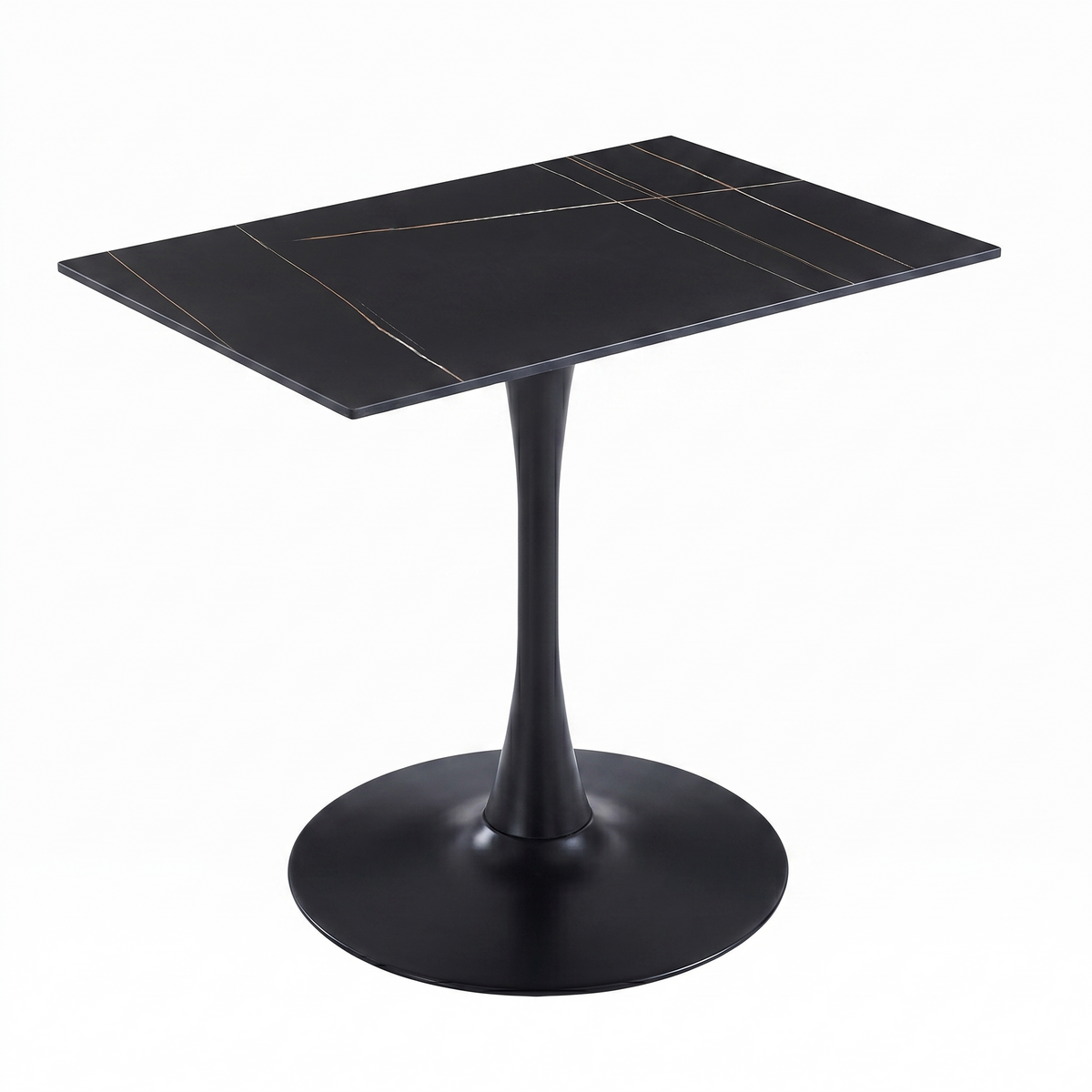 Bristol Dining Table with Sintered Stone Rectangular Tabletop and Steel Base