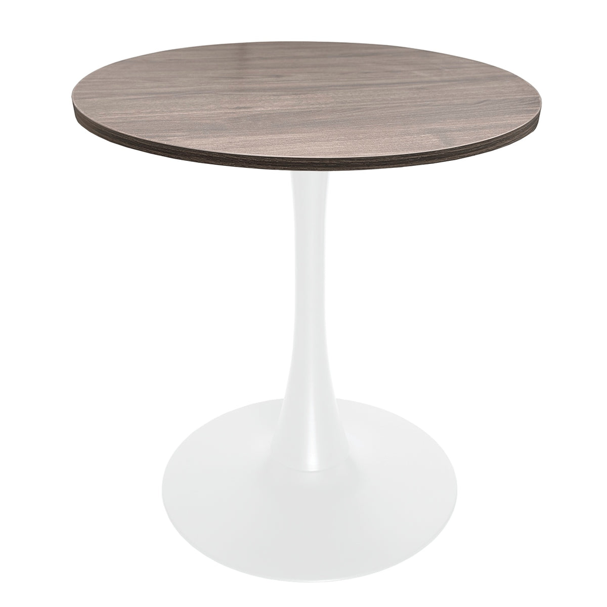 Bristol 27" Round Dining Table with MDF Tableop and White Iron Base