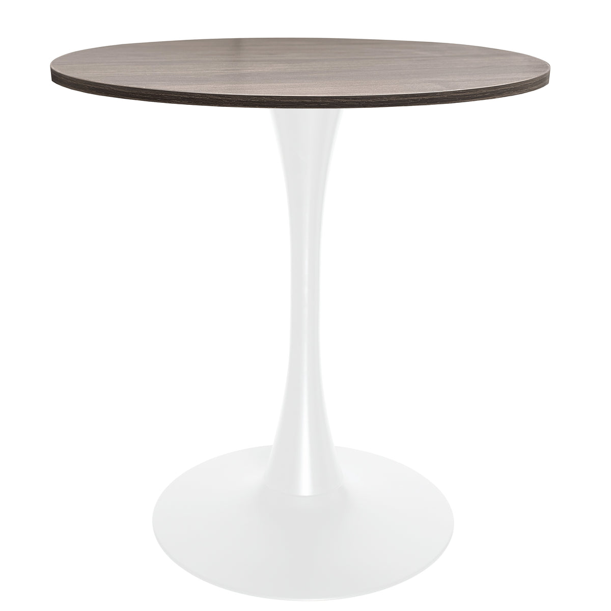 Bristol 27" Round Dining Table with MDF Tableop and White Iron Base