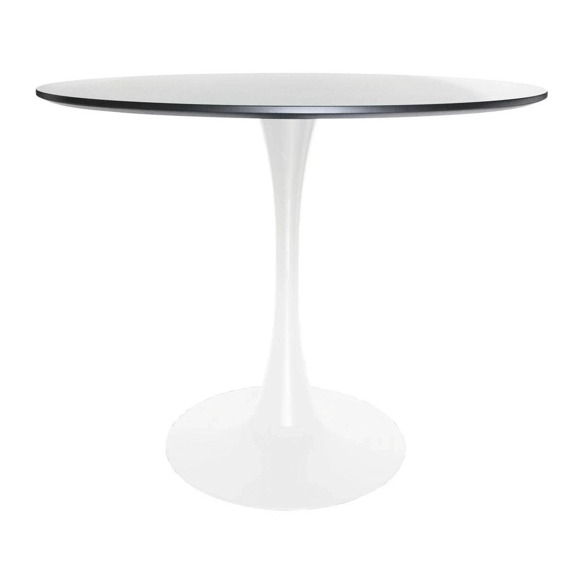 Bristol 5-Piece Dining Set with 35" Round Dining Table and 4 ABS Plastic Chairs with Gold Base - Elax Furniture
