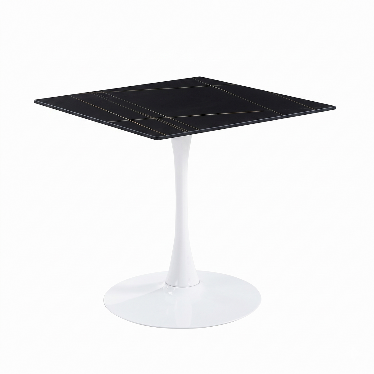 Bristol Square Dining Table with 35 in. Wide Sintered Stone Top and Steel Base