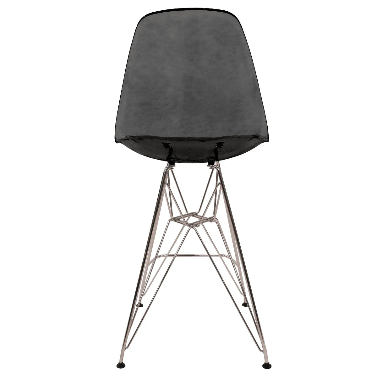 Cresco Modern Acrylic Barstool in Chrome Base for Kitchen and Dining Room - Elax Furniture