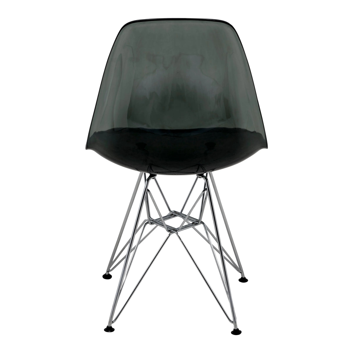 Cresco Modern Dining Side Chair in Curved Back Design with Multiple Base Options: Wood, Acrylic, Chrome & Gold Eiffel Design - Elax Furniture