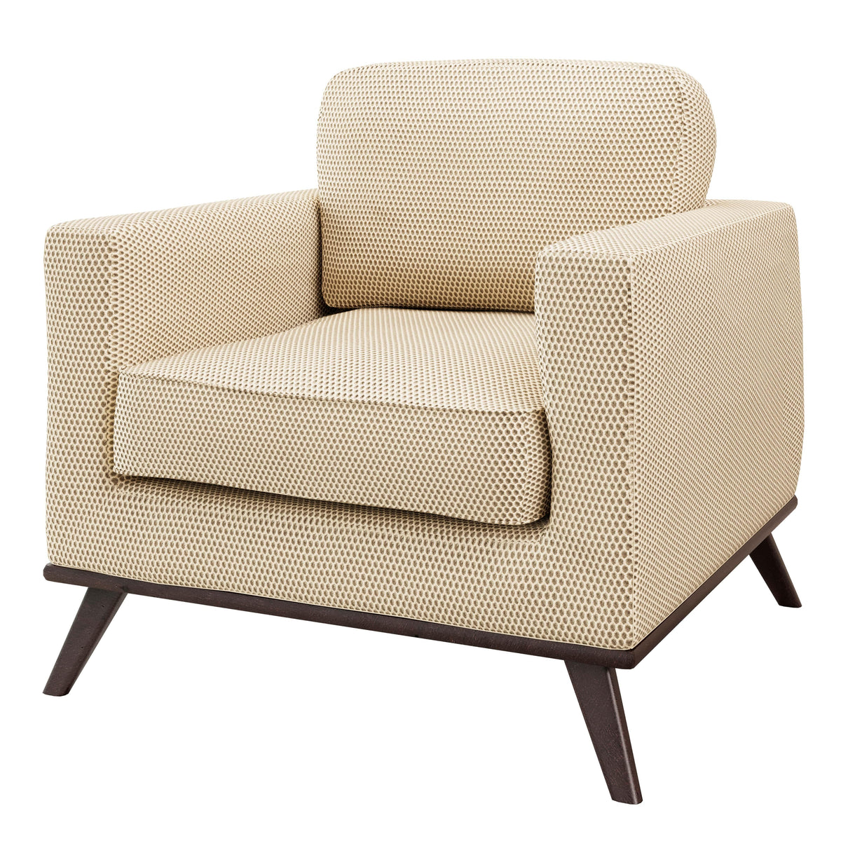 Chester Modern Leather Accent Arm Chair With Birch Wood Base - Elax Furniture