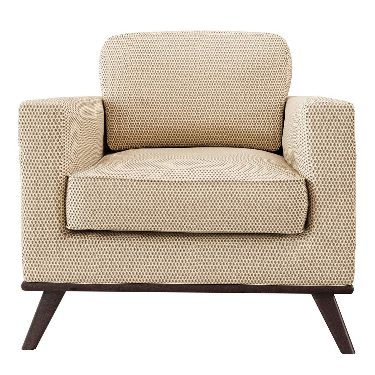 Chester Modern Leather Accent Arm Chair With Birch Wood Base - Elax Furniture