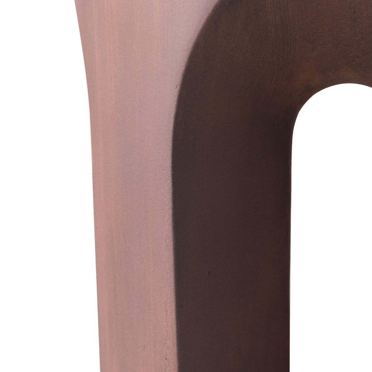 Crus Fiberstone Outdoor Side Table With Arched Base Design