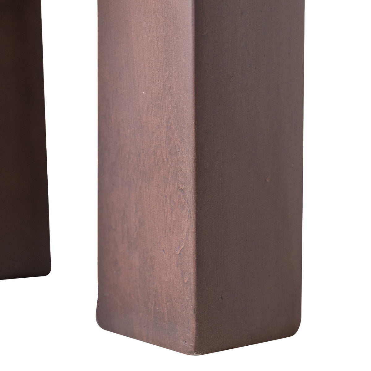 Crus Fiberstone Outdoor Side Table With Arched Base Design