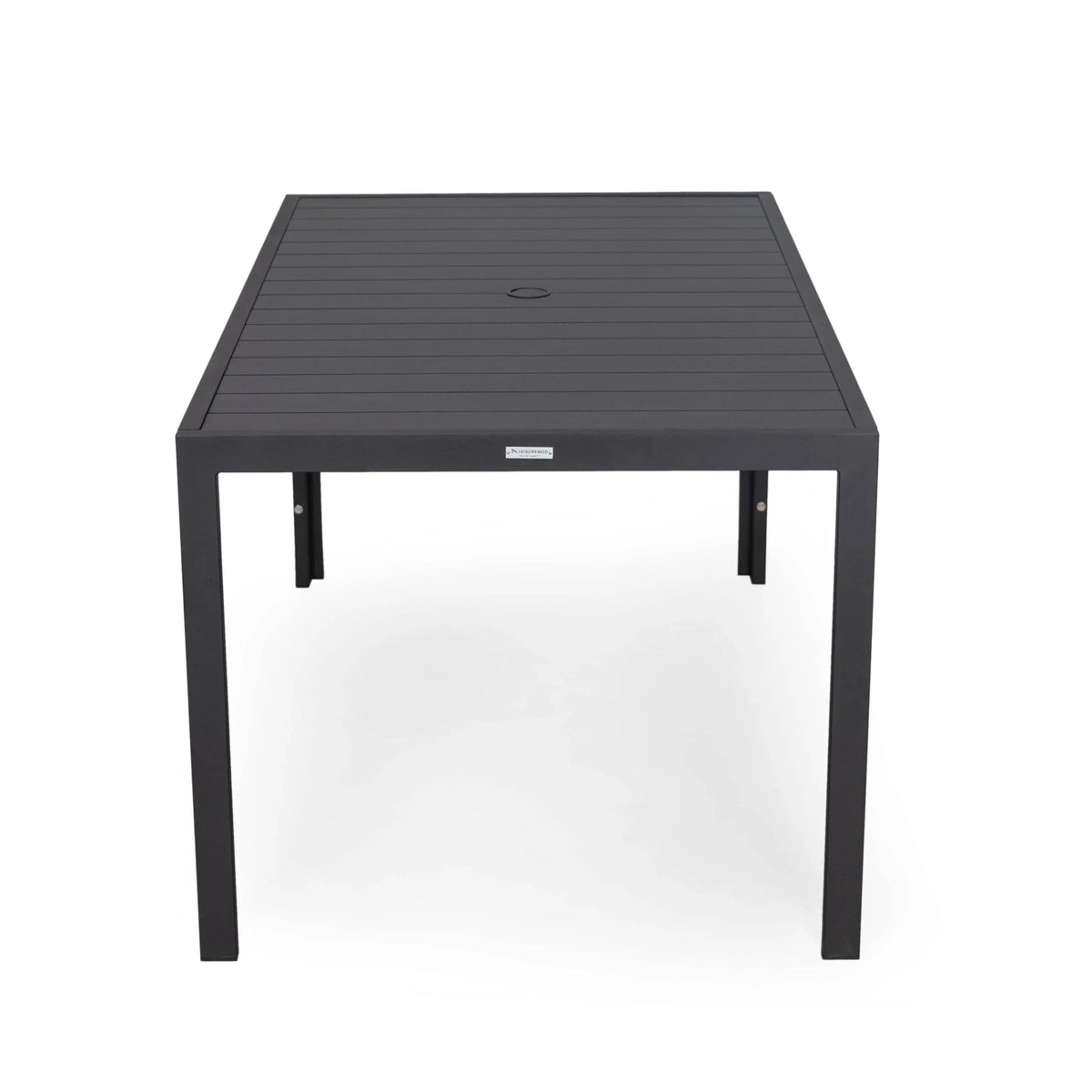 Chelsea 7-Piece Modern Outdoor Dining Set in Black Aluminum with Removable Cushions - Elax Furniture