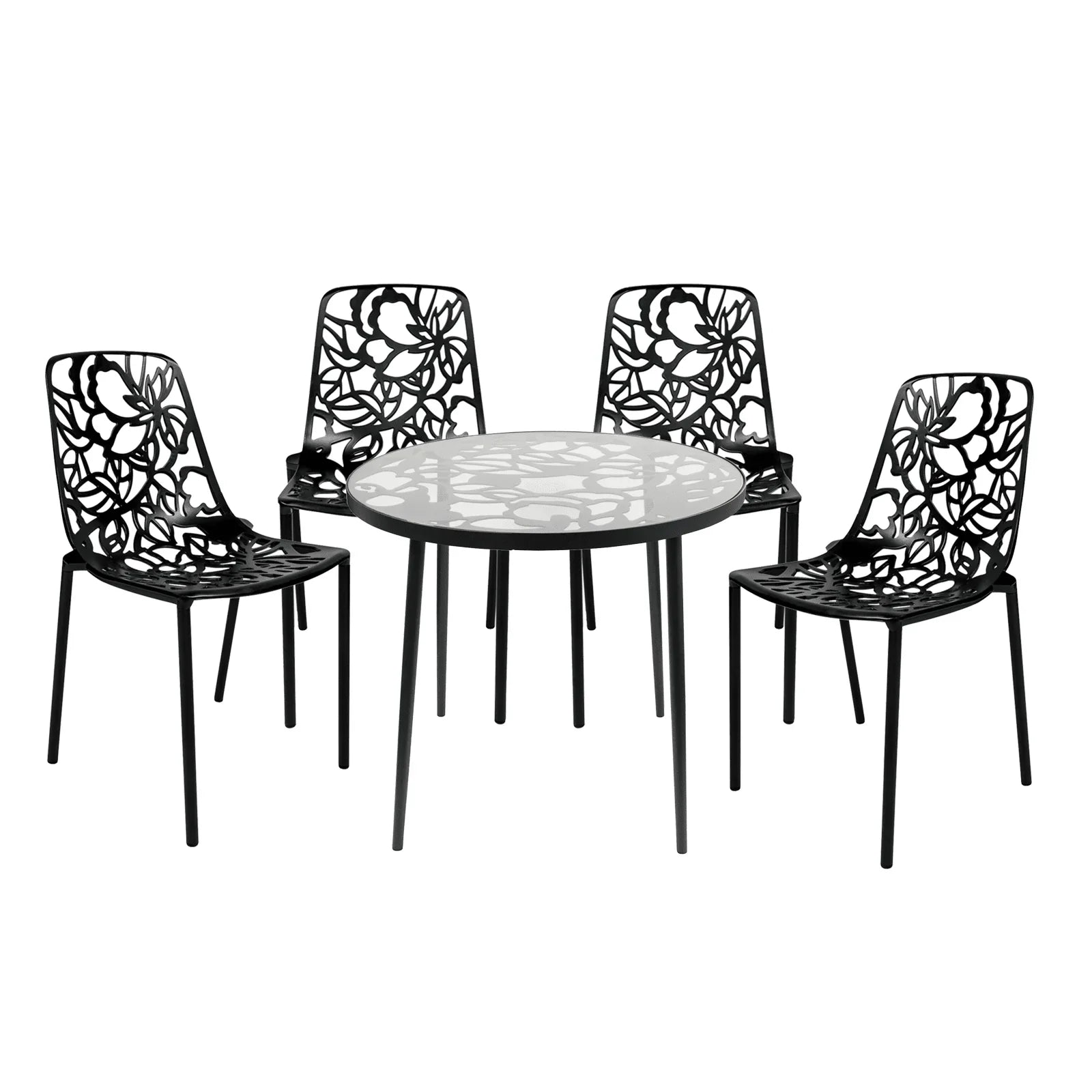 Devon 5-Piece Modern Aluminum Outdoor...
