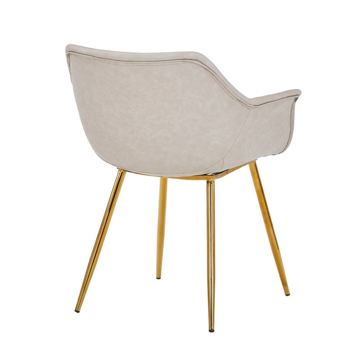 Markley Leather Dining Chair with Powder-Coated Iron Legs