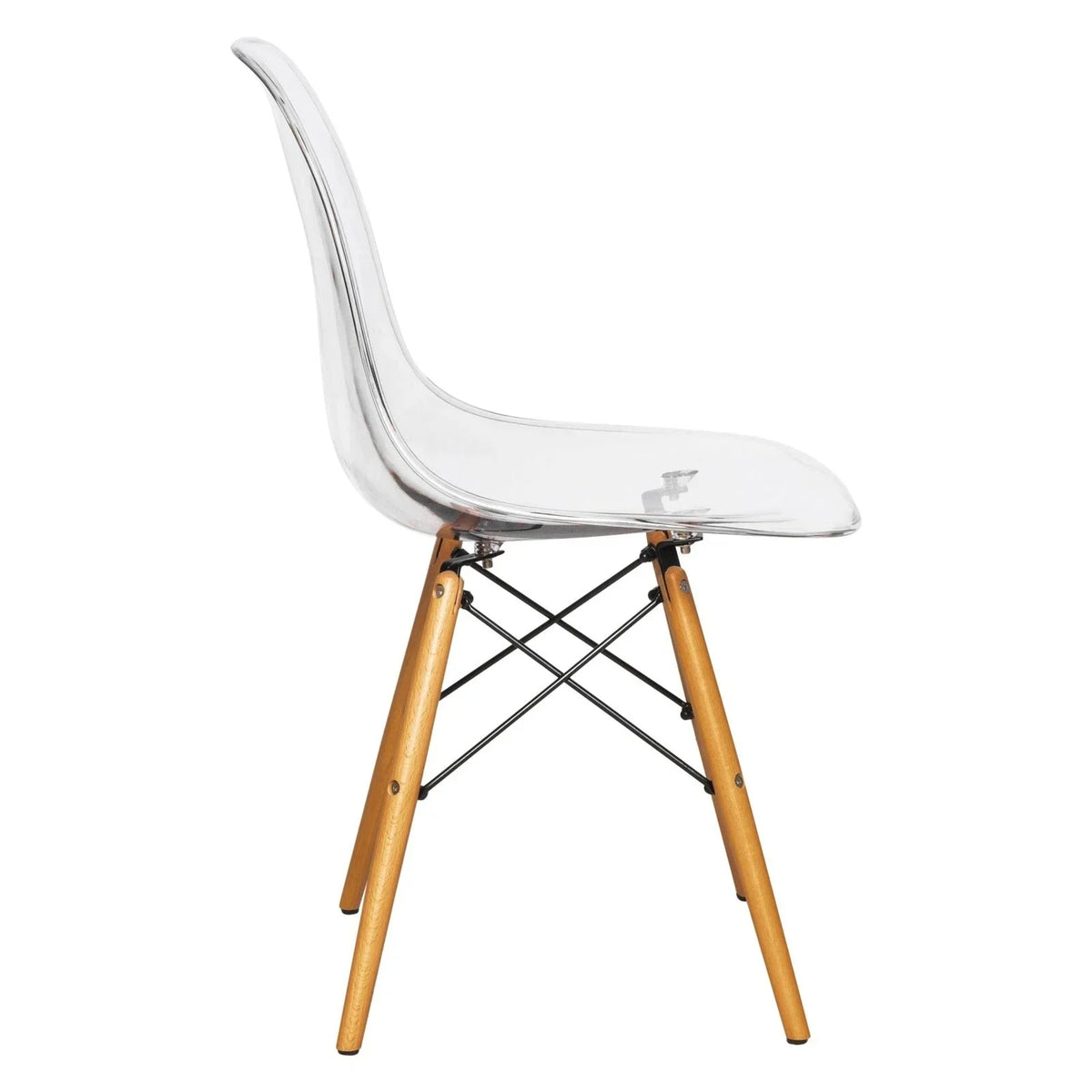 Dover and Cresco Modern Dining Chair Molded Side Chair with Base - Elax Furniture