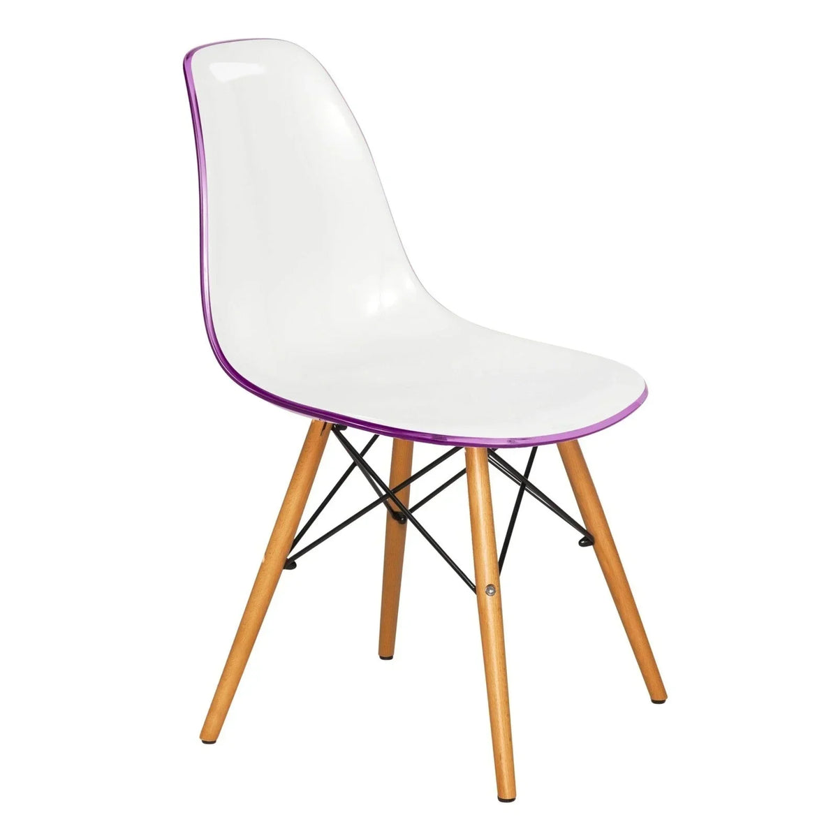 Dover and Cresco Modern Dining Chair Molded Side Chair with Base - Elax Furniture