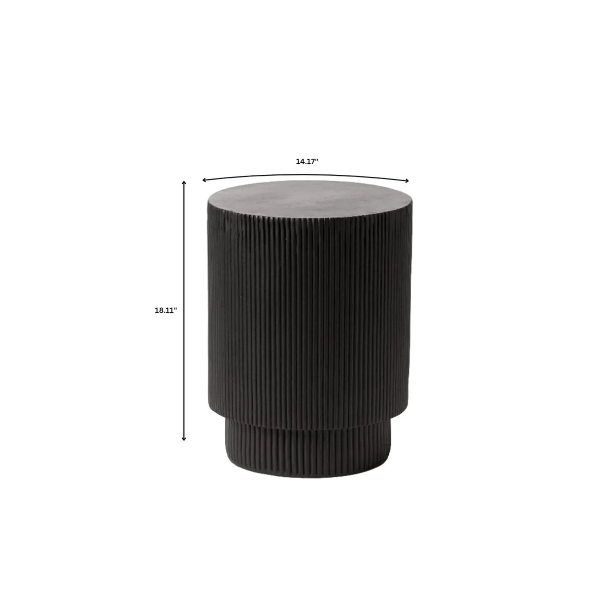 Eden Series Side Table in Fiberstone Round Accent Table for Home, Living Room, Indoor, and Outdoor - Elax Furniture