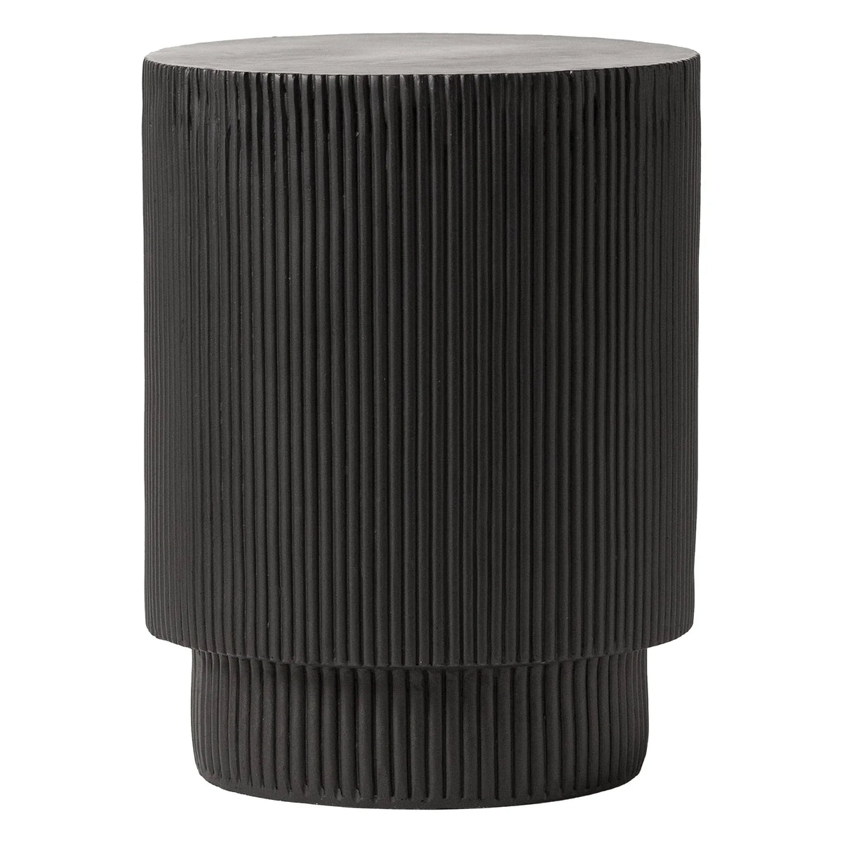 Eden Series Side Table in Fiberstone Round Accent Table for Home, Living Room, Indoor, and Outdoor - Elax Furniture
