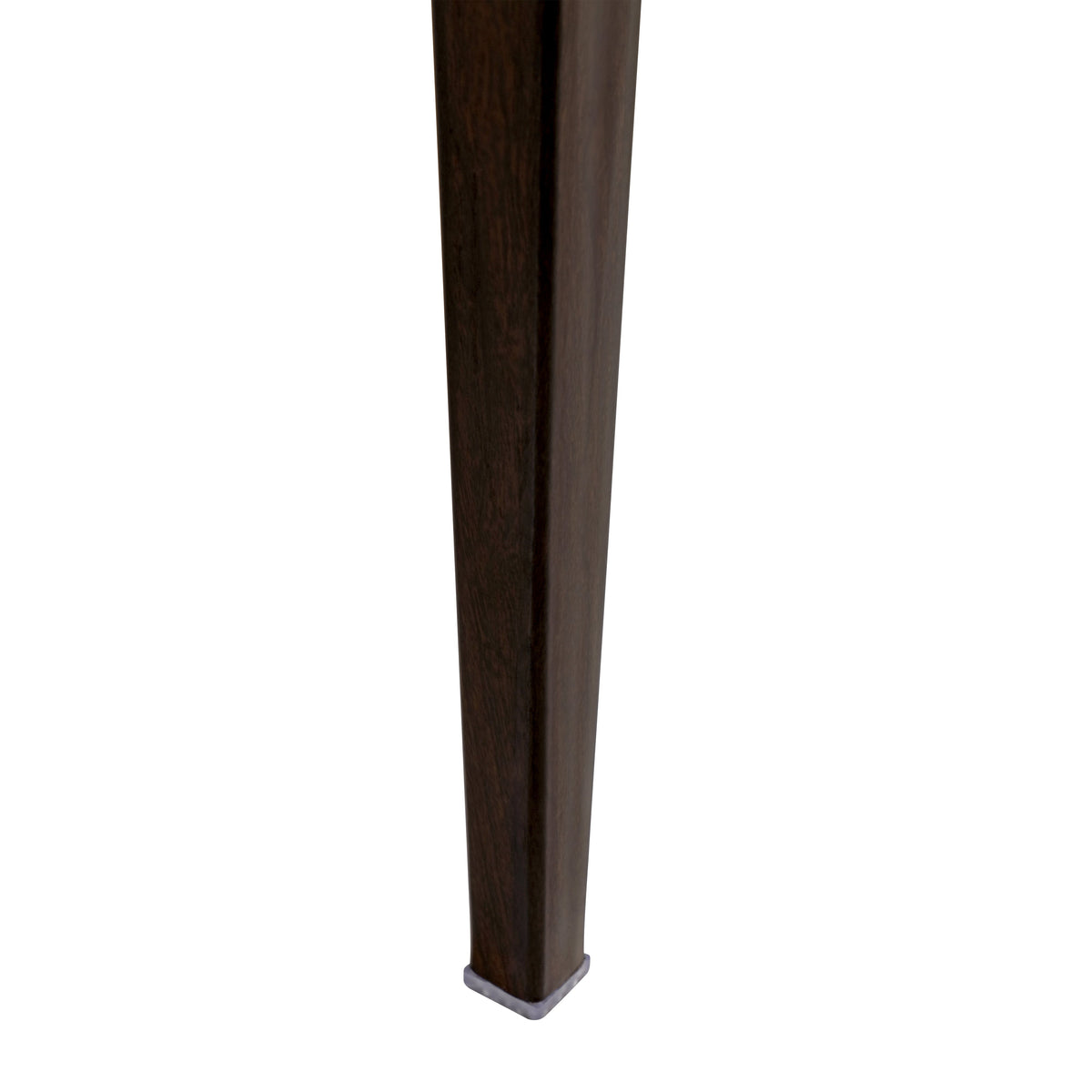 Flaco Leather Dining Chair with Aluminum Frame in Walnut Finish