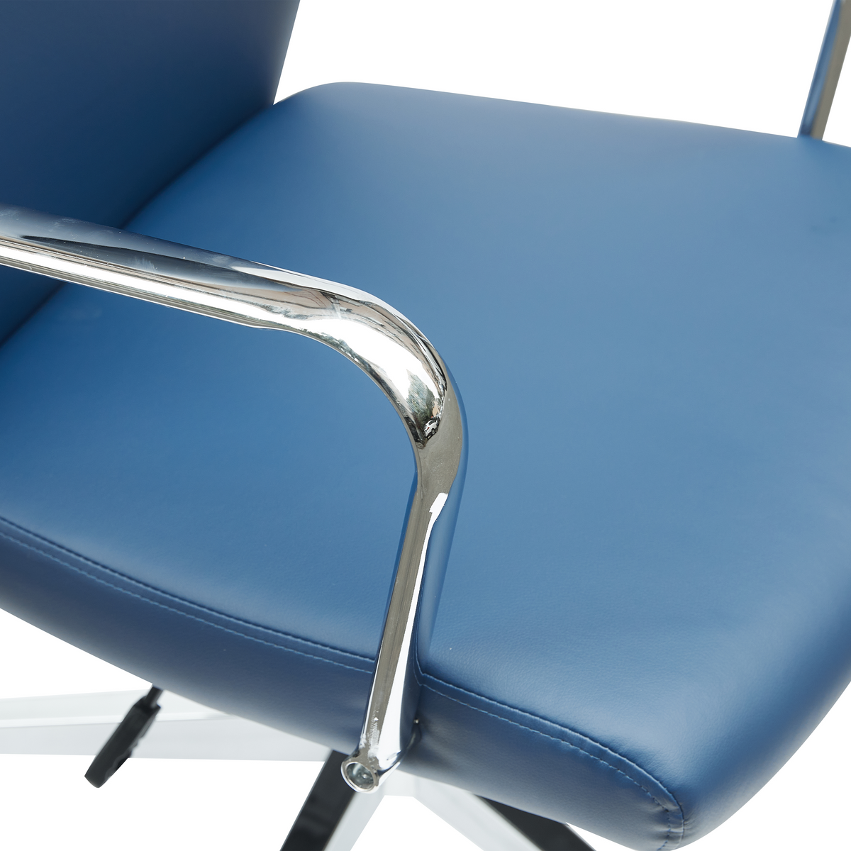 Flux Office Chair in Leather Adjustable Height and Tilt with an Iron Frame