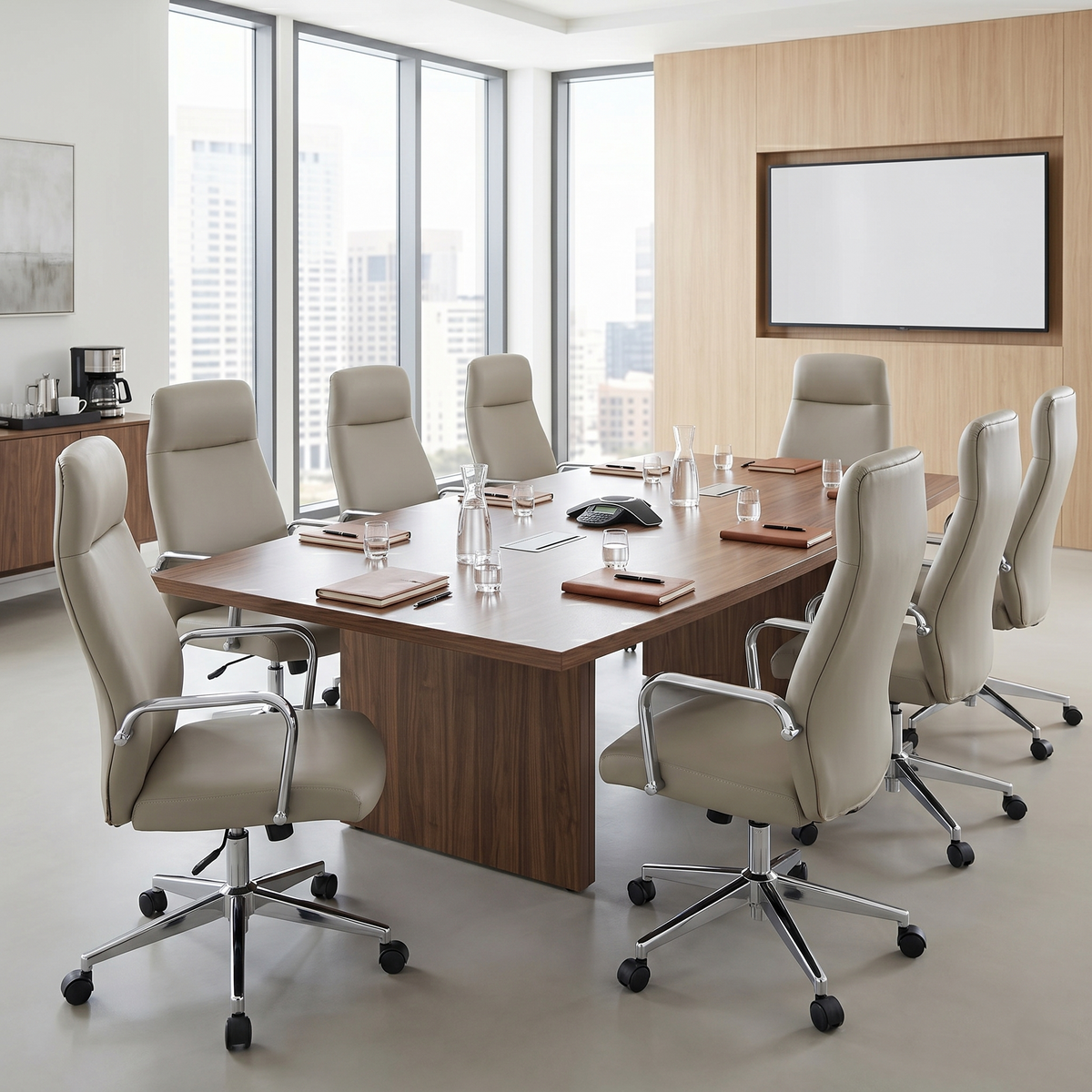 Flux Office Chair in Leather Adjustable Height and Tilt with an Iron Frame