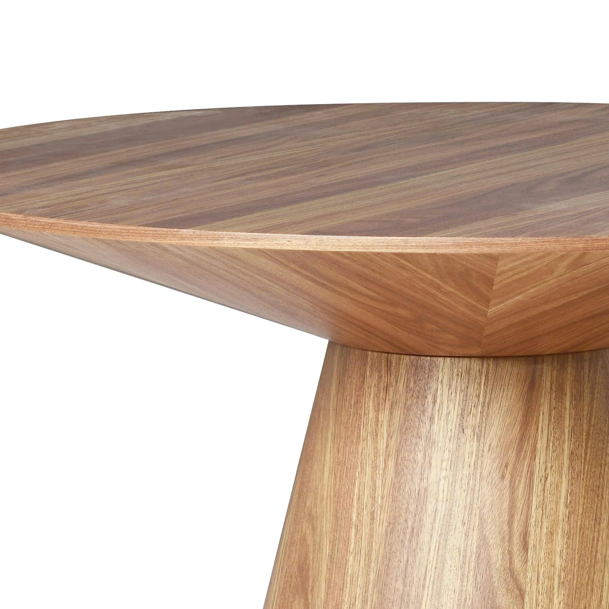 Fynix 47β Round Dining Table with Ash Wood Veneer Top and Pedestal Base - Elax Furniture