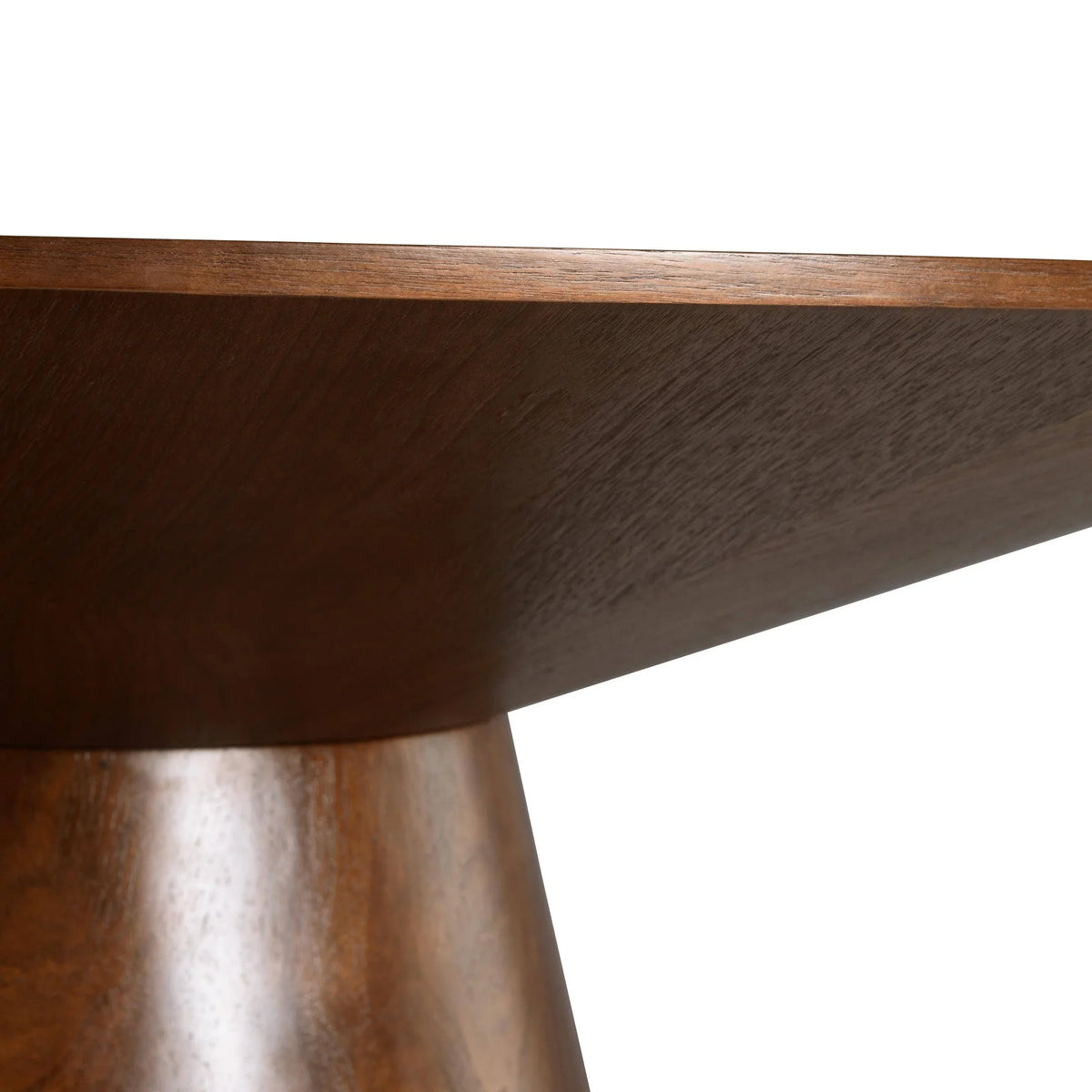 Fynix 47β Round Dining Table with Ash Wood Veneer Top and Pedestal Base - Elax Furniture