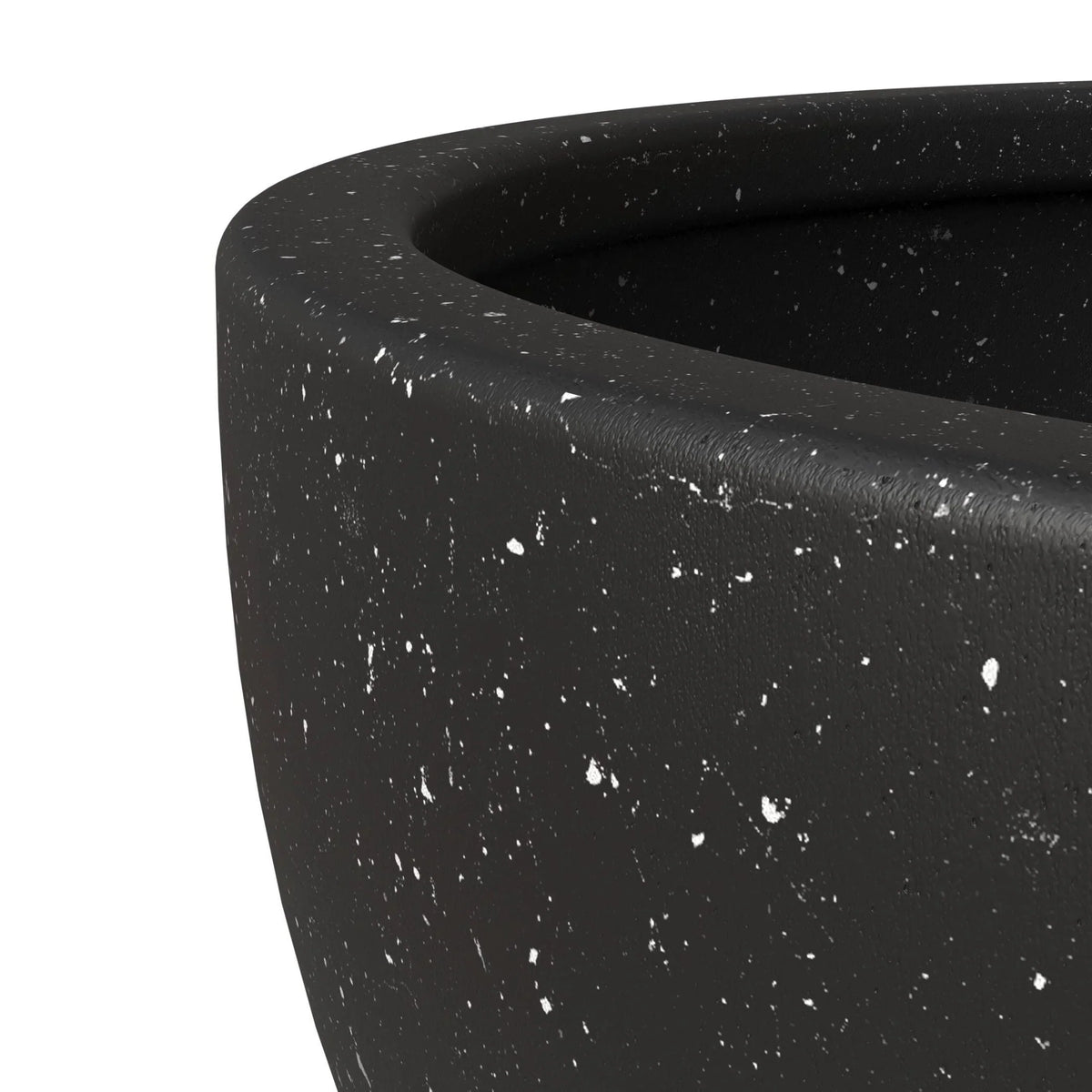 Iris Modern 3-Piece Round Planter Pot Set in Fiberstone and Clay Weather Resistant Design - Elax Furniture