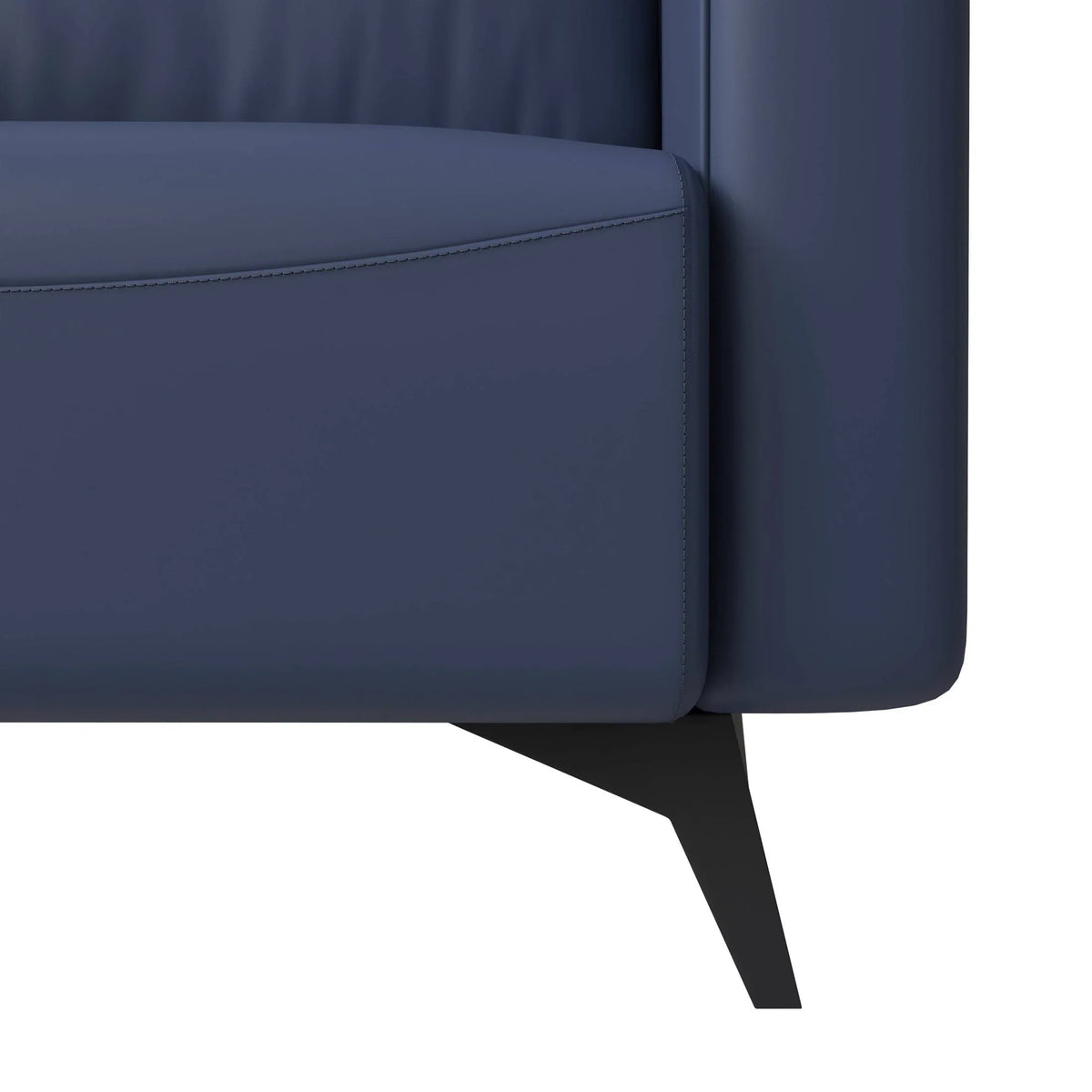Inno Single-Seater Leather Sofa with Stainless Steel Legs and Removable Cushions - Elax Furniture