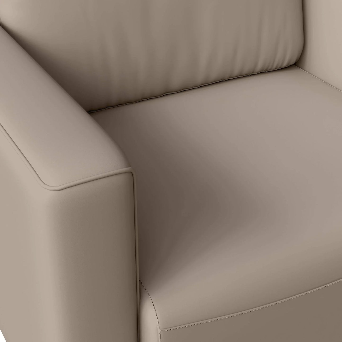 Inno Single-Seater Leather Sofa with Stainless Steel Legs and Removable Cushions - Elax Furniture