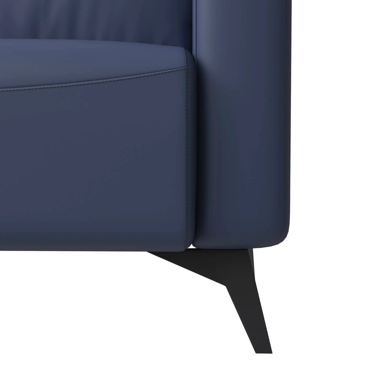 Inno 3-Seater Leather Wide Sofa with Stainless Steel Legs and Removable Cushions - Elax Furniture
