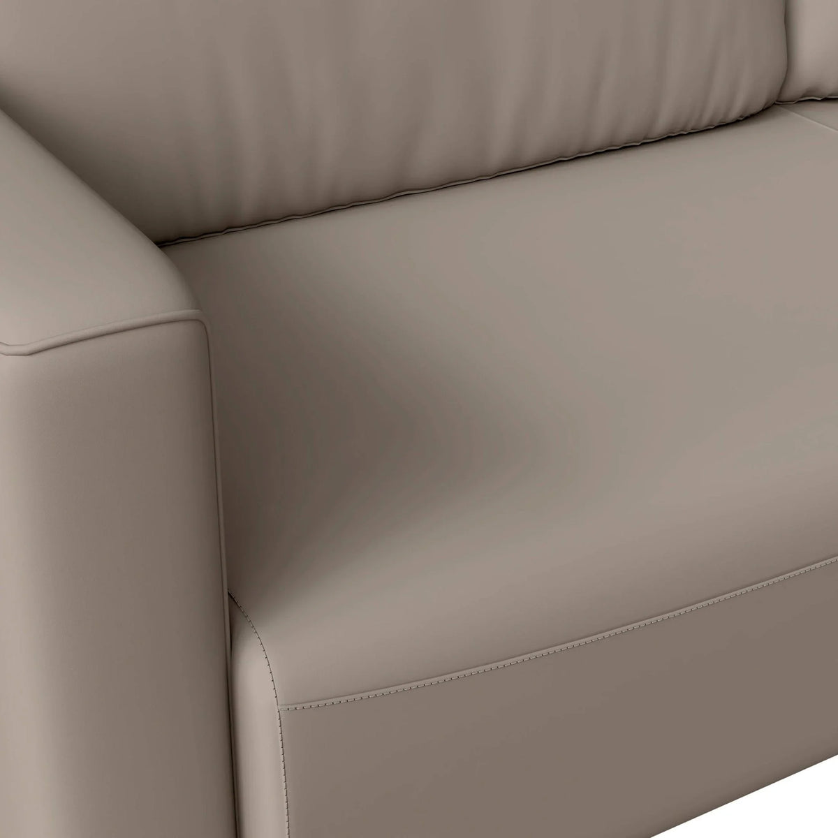 Inno 3-Seater Leather Wide Sofa with Stainless Steel Legs and Removable Cushions - Elax Furniture