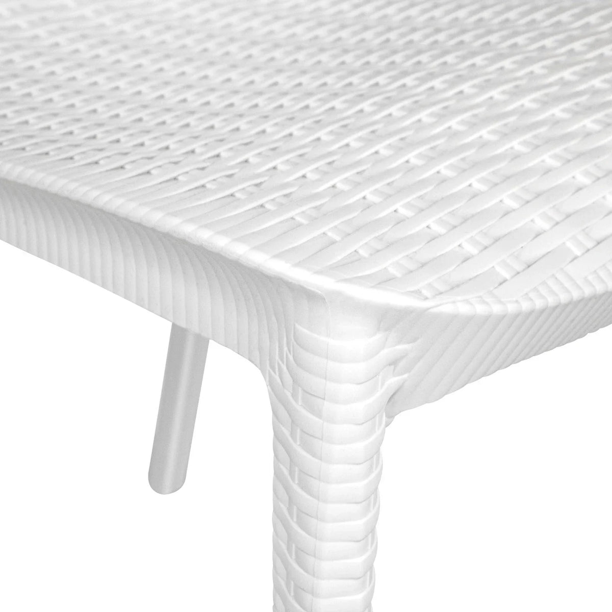 Kent Mid-Century Modern Weave Design 3-Piece Outdoor Patio Dining Set - Elax Furniture