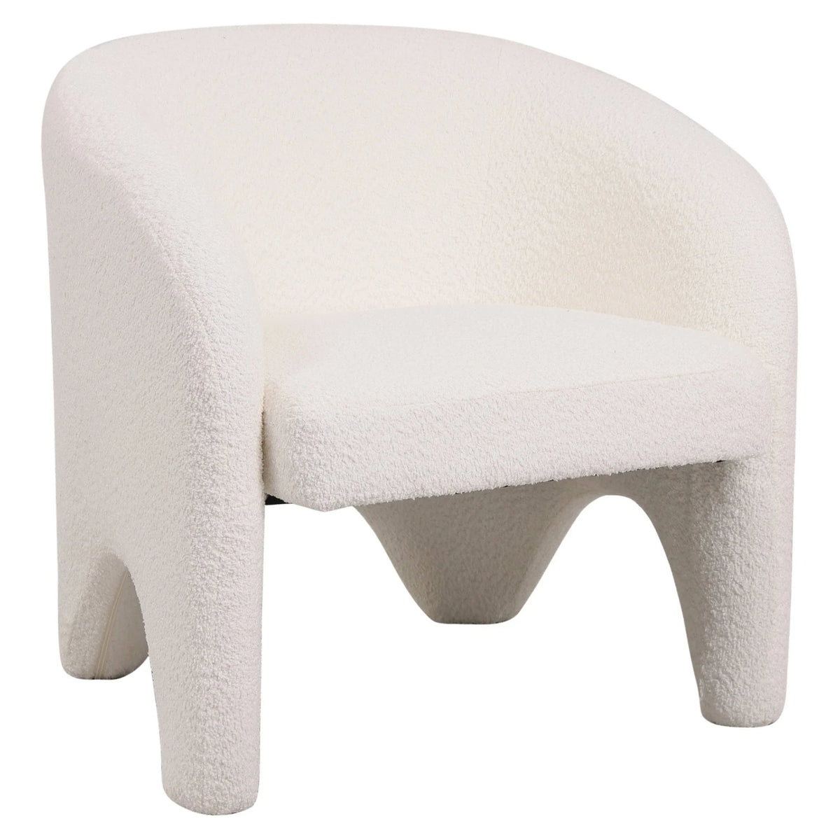 Lylo Accent Arm Chair Upholstered in Boucle/Velvet with Barrel Back Design - Elax Furniture