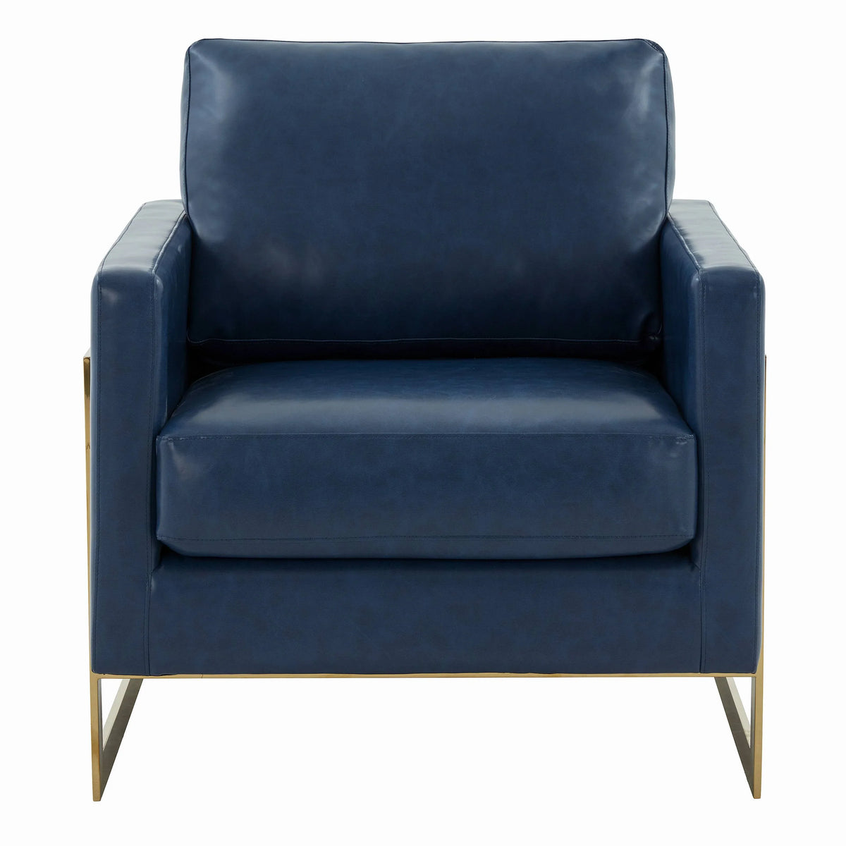 Lincoln Modern Upholstered Accent Armchair With Gold/Black Metal Frame - Elax Furniture